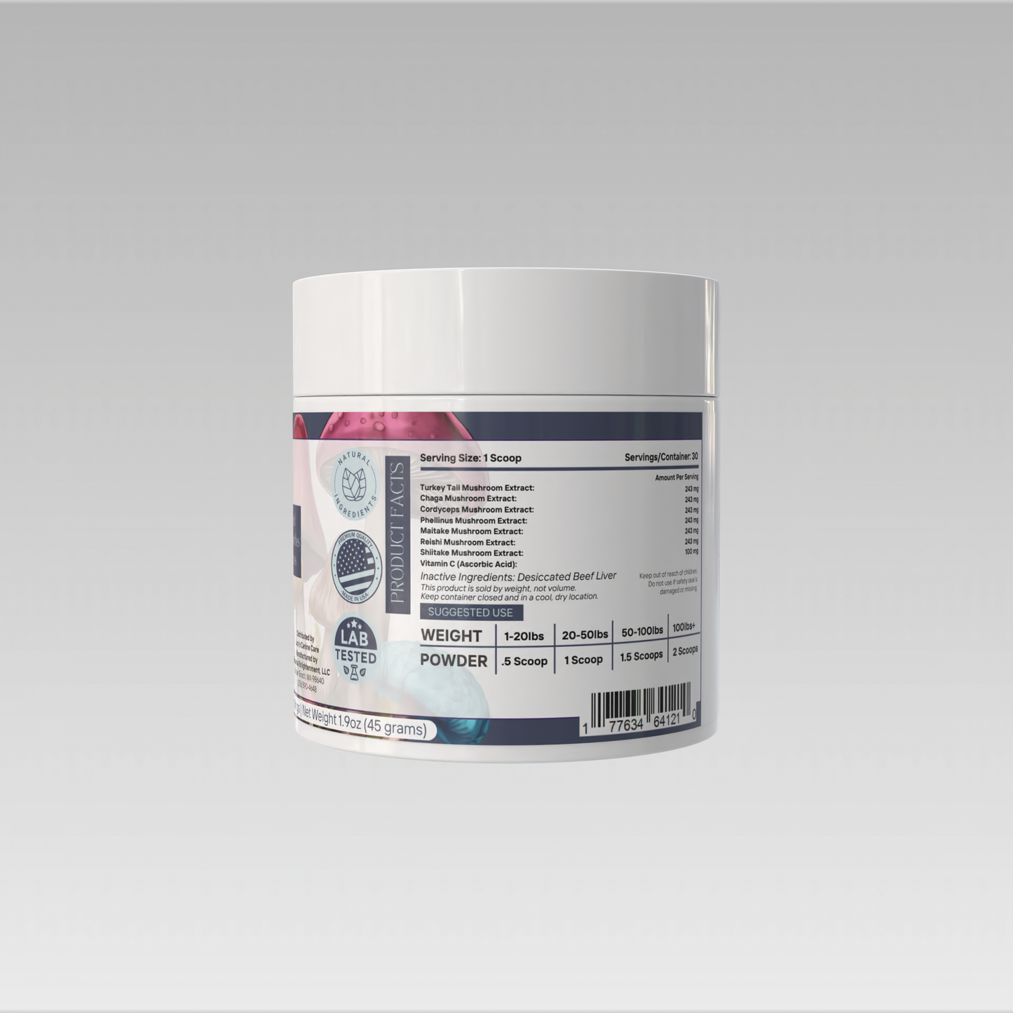 Immunity Mushroom Complex (Antioxidants + Prebiotics)