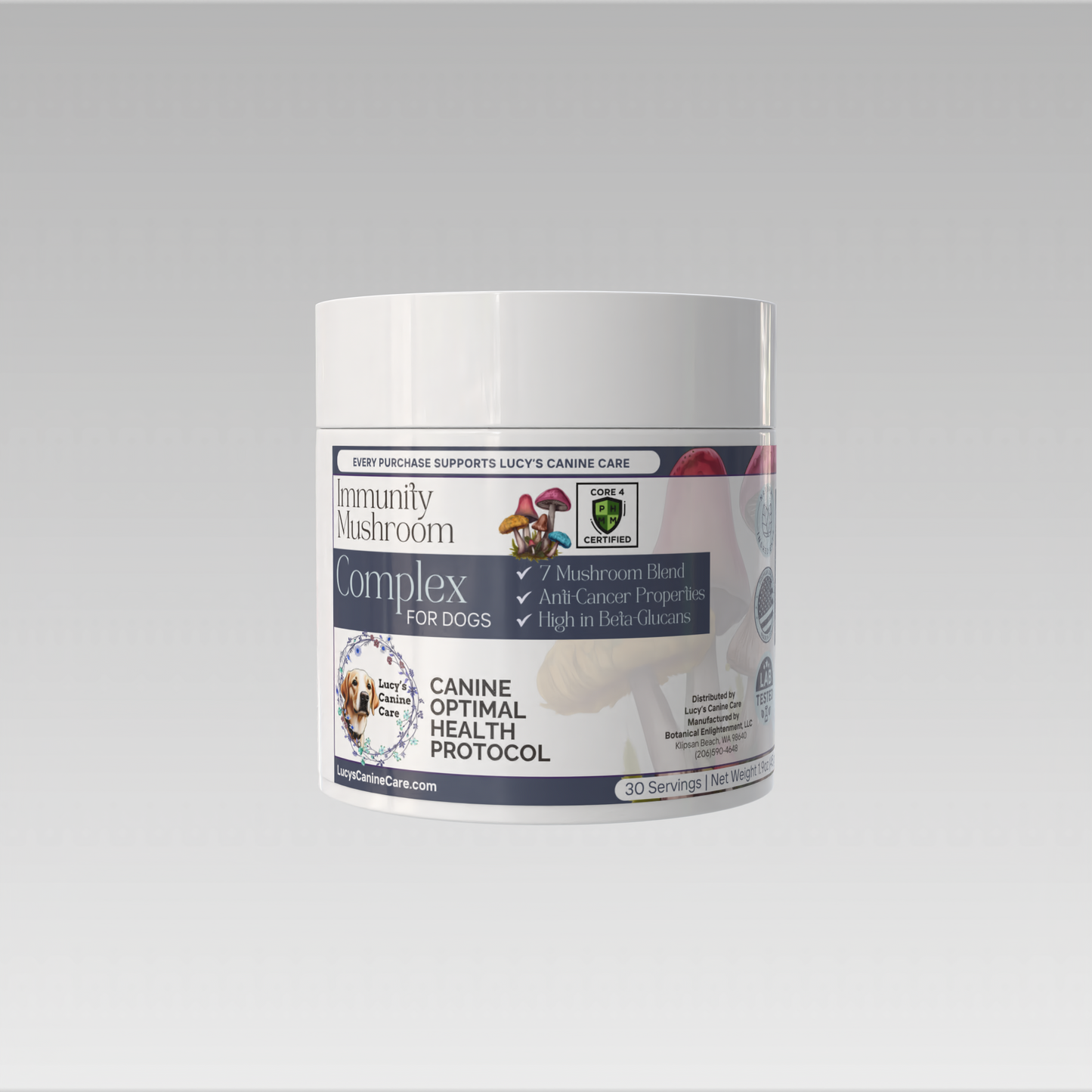 Immunity Mushroom Complex (Antioxidants + Prebiotics)
